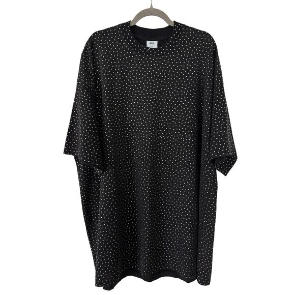 DO NOT DISTURB DND. BY FERRIS DO NOT DISTURB EMBELLISHED BLACK T SHIRT TEE - Picture 1 of 3